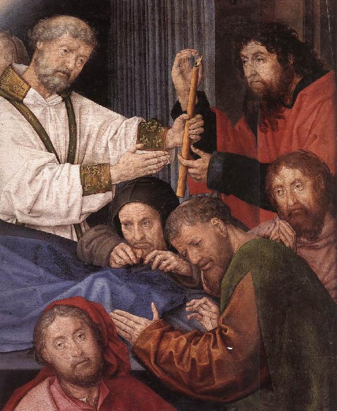 GOES, Hugo van der The Death of the Virgin (detail) Sweden oil painting art